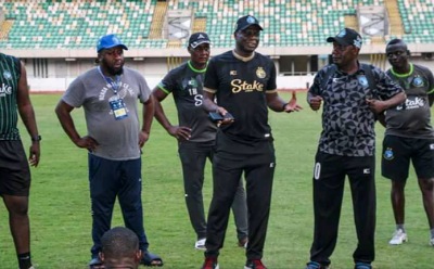 Dominic Iorfa Eyimba training
