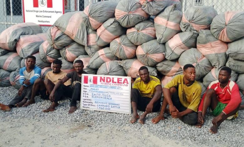 NDLEA intercepts 1,960kg of Ghanaian Loud at Lagos Beach, nab 6 foreigners 5 IMG 20241229 WA0137