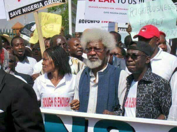 Calls for Soyinka, Falana to lead protests driven by ignorance - NHRC 1 Soyinka Save Nigeria Activists