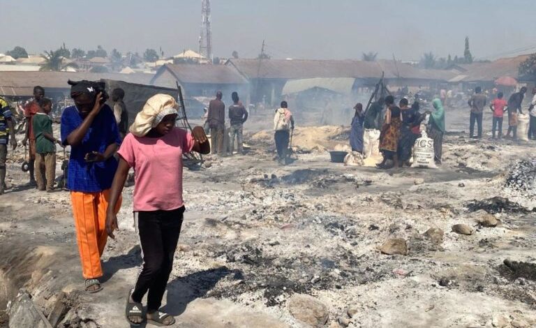 Shops burnt as fire razes Masaka market in Nasarawa 5 fire1 768x576 1