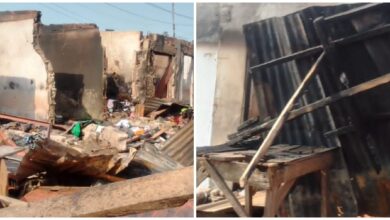 Fire razes plank market in Ikotun 12 oyo fire 2