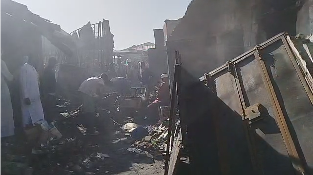 50 shops burnt in Yobe market fire incident 13 yobe4