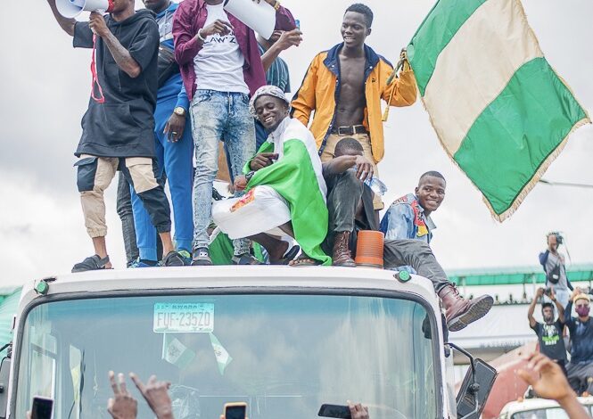 Protesters at the endSARS protest in Lagos Nigeria 92 cropped