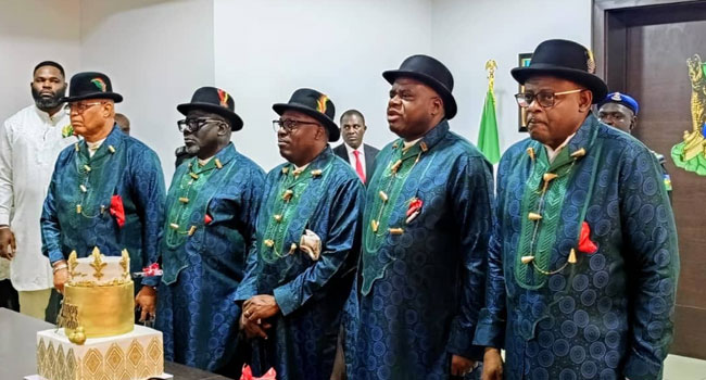 South-South governors meet in Bayelsa, canvass speedy completion of East-West road 1 South South Govs1