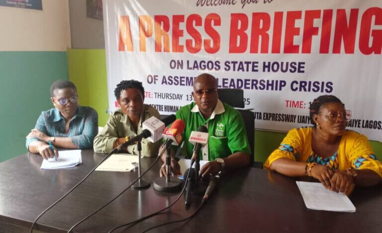 Choice of Meranda as Lagos Speaker must be allowed to stay - CHSR 3 Press briefing 768x576 1