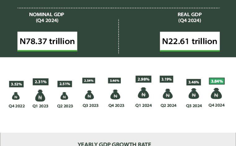 FG’s subsidy removal, other reforms lift Nigeria’s 3.84% economic growth in 2024, says NESG 1 gdp 2