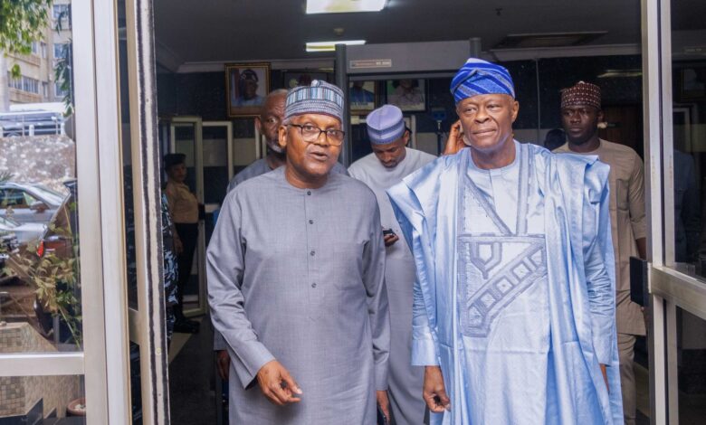 Finance Minister hosts Dangote to enhance private sector drive for economic growth 7 1 6