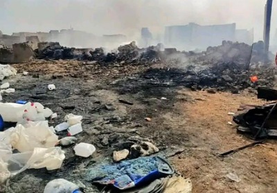 Aleshinloye Market traders lament losses after fire outbreak 1