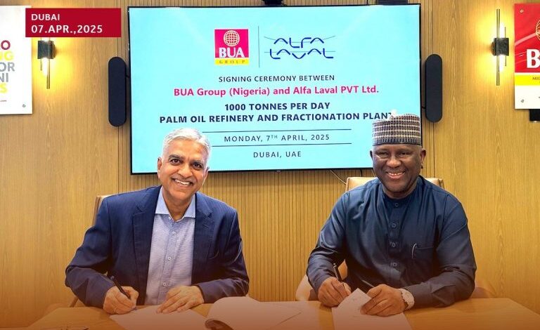 BUA Group partners Sweden’s Alfa Laval to build new palm oil refinery in Nigeria 1 BUA and Alfa Laval 768x546 1
