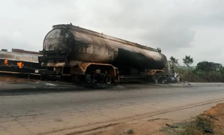 Panic as two petrol tankers catch fire in Oyo 1 IMG 20250417 WA0000