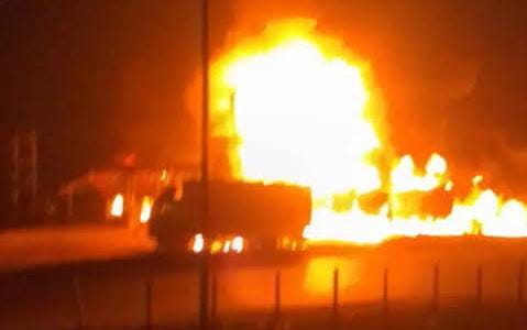Fire guts petrol station in Oyo, destroys tanker 1 IMG 20250427 WA0011