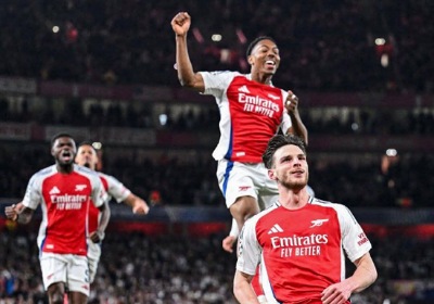 UCL: Declan Rice scores twice as Arsenal stun Real Madrid 3-0 1