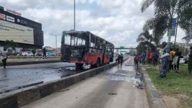Passengers escape death as BRT bus catches fire in Lagos 8 Maryland Bus fire