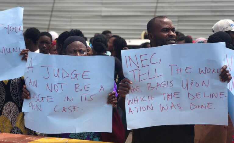 Delta: Itsekiri community protests INEC proposed delineation 3 d58e5308 60de 44a1 a3e9 ee2c9b94ea61 768x576 1