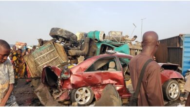 Truck, cars crash on Kara bridge multiple accident 13 kara