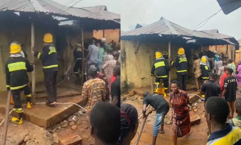 Fire engulfs residential building in Oyo 1 IMG 20250516 WA0013