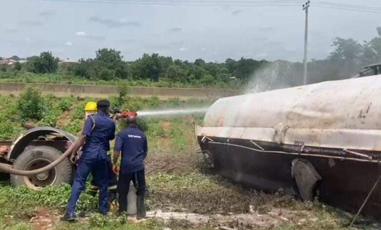 Tragedy averted as petrol tanker falls in Ogbomoso 1 IMG 20250531 WA0010