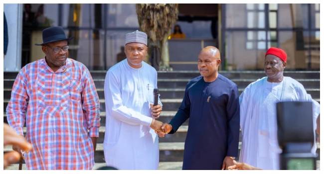 PDP crisis: Saraki-led reconciliation committee meets Enugu governor 1 Saraki Mbah2