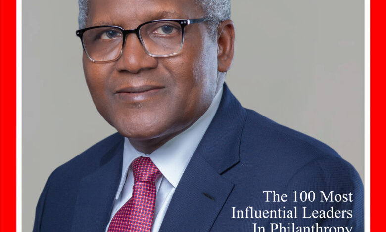 Time Magazine names Aliko Dangote among top 100 Philanthropists in World 1 Time 100 Cover Aliko Dangote