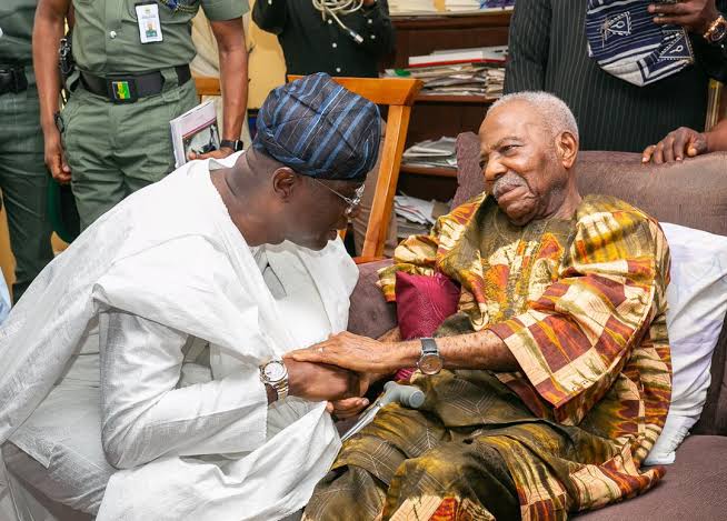 Sanwo-Olu congratulates Afenifere leader Reuben Fasoranti at 99 1 images 2025 05 11T170820.294