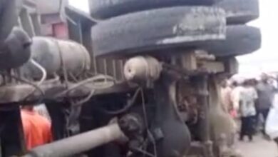 BREAKING: One dead, 3 rescued as 40ft containerised truck crushes minibus at Iyana Ipaja 9 20250622 1253212