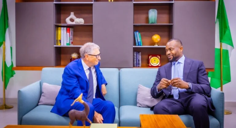 Nigeria launches $7.5m AI innovation hub with Gates Foundation support 1 Bill Gates and Bosun Tijani 1 768x417 1