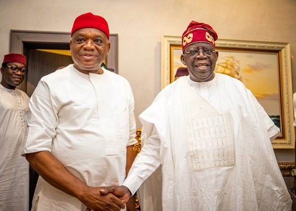 Orji Kalu defends wearing “Tinubu 2027” outfit, calls it Aba fashion 1 President Tinubu and Senator Orji Uzor Kaluuu