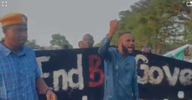 June 12: Protesters gather in Abuja for endbadgovernance rally 1 Protesters in Auja