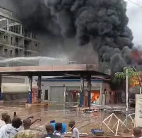 Panic as fire guts petrol station in Ifako Ijaiye area 1 WhatsApp Image 2025 06 11 at 6.07.16 PM 1