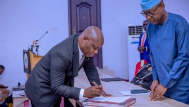 Ekiti governor swears in Ogunmoye as substantive CJ 2 FB IMG 1751974400015