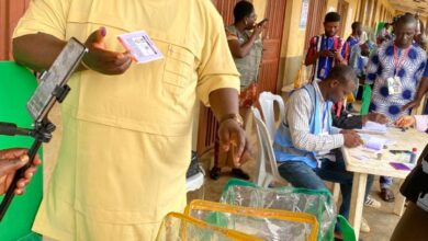 Eredo LCDA APC chairmanship candidate, Ismail Akinloye votes at 9:40am 15 IMG 20250712 WA0026