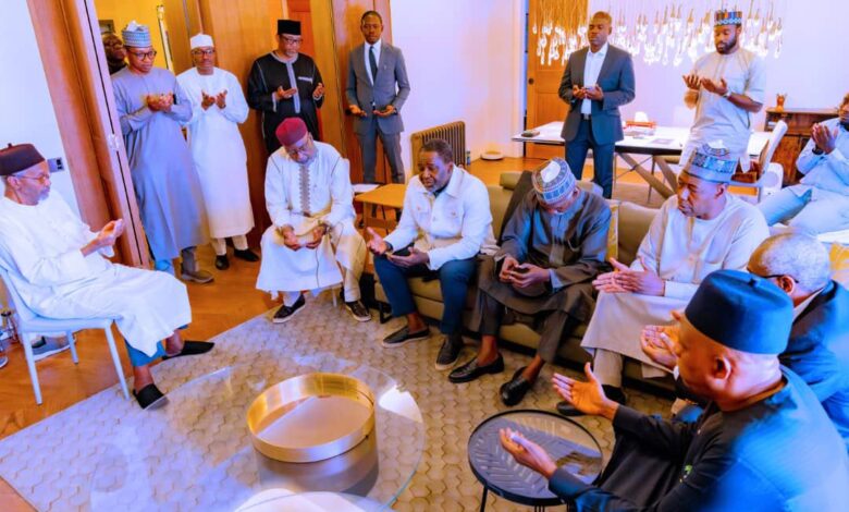 PHOTO NEWS: Shettima, Gbajabiamila, Zulum pay condolence visit to Aisha Buhari in London 7 IMG 20250714 WA0018