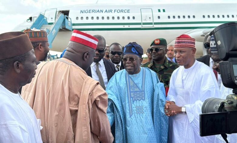 President Tinubu arrives Kano on condolence visit to Dantata family 3 IMG 20250718 WA0022