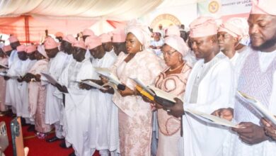 Sanwo-Olu swears in LG chairmen, urges visible governance, transparency 1 IMG 20250727 WA0015