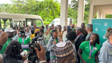 BREAKING: Super Falcons arrive at State House after historic WAFCON triumph 8 IMG 20250728 WA0031