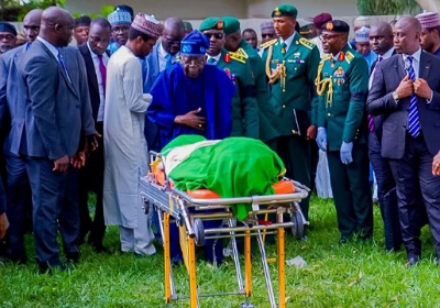 People are talking about these photos of Tinubu at Buhari's funeral 13
