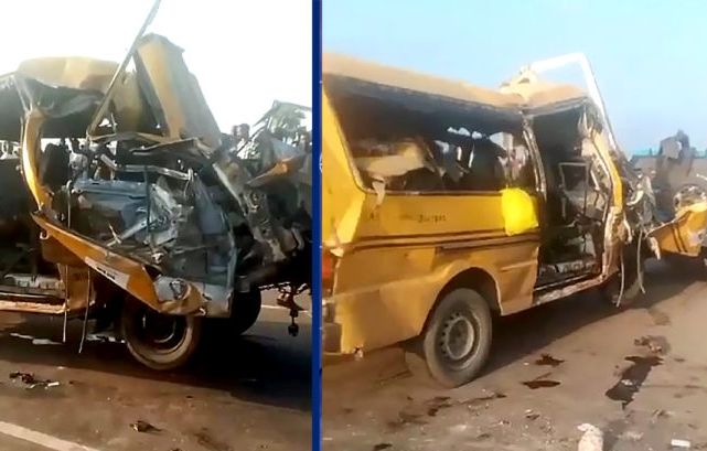 8 dead, 8 injured as bus collides with truck in Badagry 1 crash sunday 768x4322 1