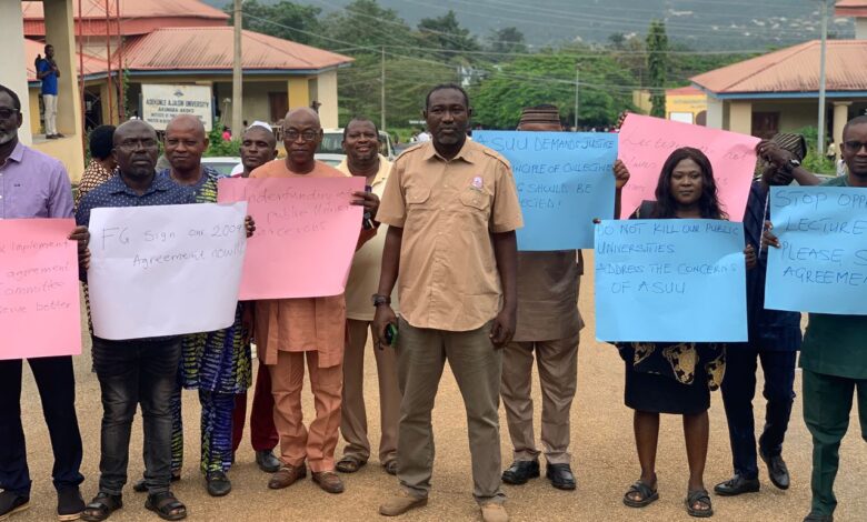 AAUA lecturers join ASUU nationwide protest over 2009 agreement 1 1756298024573