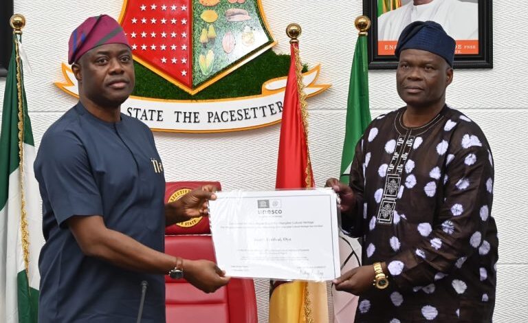 Makinde receives UNESCO certificate for Sango Festival 1 IMG 20250820 WA0023