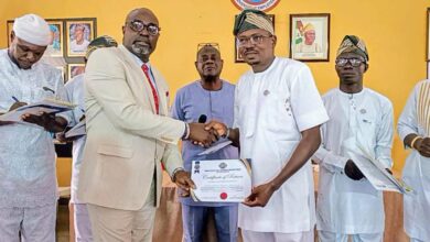 Ayobami Adeogun sworn in for second term as Oyo NULGE president 1 IMG 20250825 WA0064
