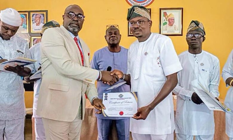 Ayobami Adeogun sworn in for second term as Oyo NULGE president 1 IMG 20250825 WA0064
