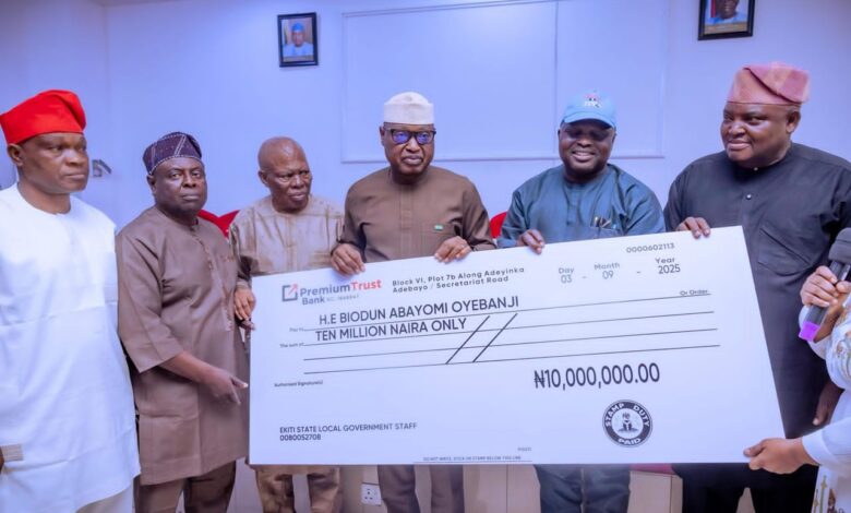 Ekiti workers donate N10m to Oyebanji’s re-election 1 IMG 20250904 WA0005