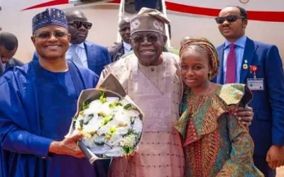 Tinubu arrives Kaduna for Senator Yari’s son’s wedding 1