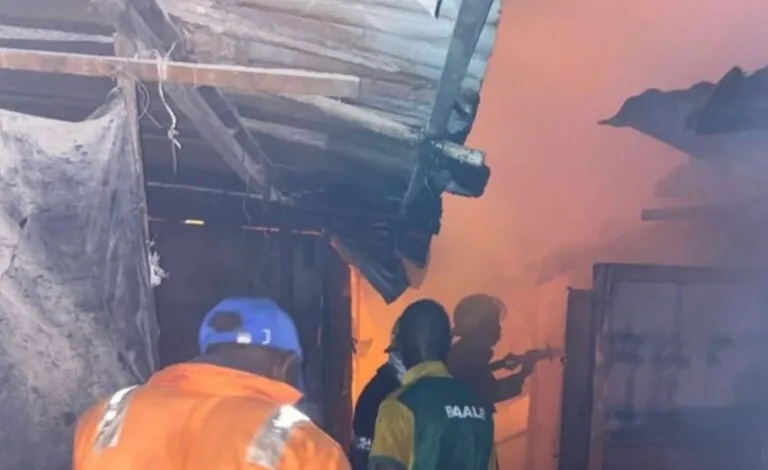 26 shops razed in Bariga market fire outbreak 1 FB IMG 1759343729137 768x496 1