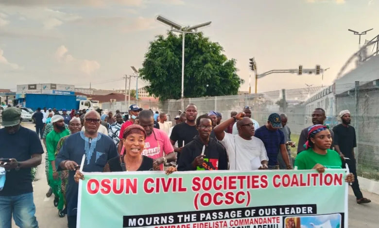 Osun activists honour late Comrade Aremu with candlelight procession, night of tributes 1 IMG 20251022 WA0037