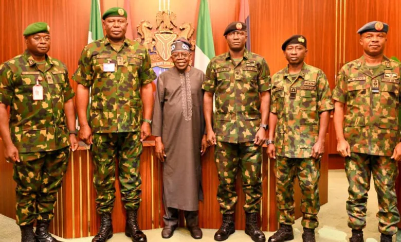 PHOTO NEWS: President Tinubu meets new service chiefs 3 IMG 20251027 WA0033