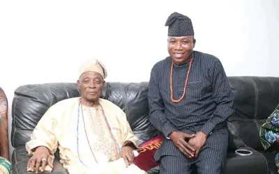 Yoruba nation activist Igboho pays homage to Oba Ladoja 1