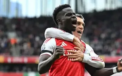 Rice, Saka fire Arsenal to 2-0 win over West Ham 1