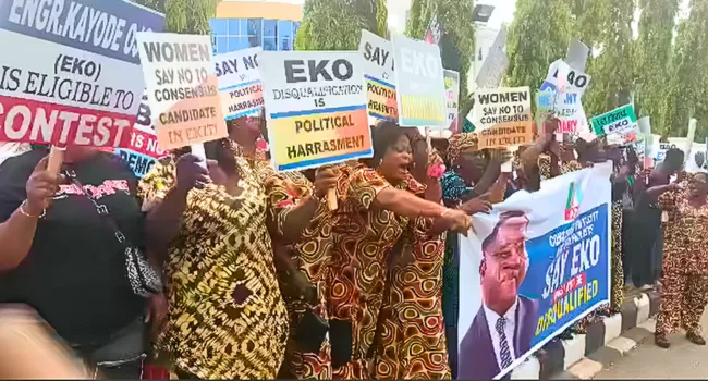 Aggrieved Ekiti APC women, youths protest against consensus arrangement, say "No to imposition" 1 Untitled design 17