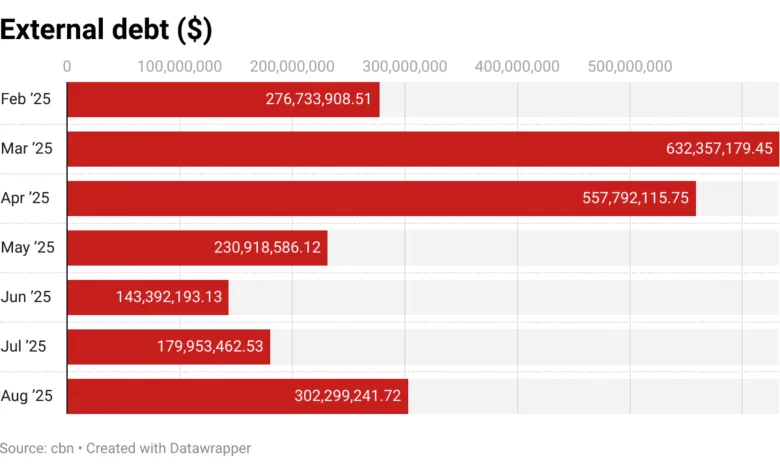 u8DAb external debt